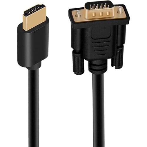 SOONHUA 1080P HDMI To VGA Adapter Converter Cable HDMI Male To VGA Male Cable HDMI To VGA Cables Support HDCP Dropshipping