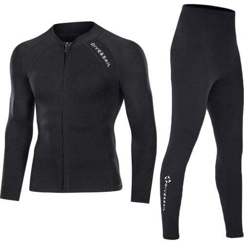 2MM Men Neoprene Wetsuit Jackets Pants Scuba Diving Suit Surfing Snorkeling Underwater Fishing Spearfishing Kitesurf Equipment