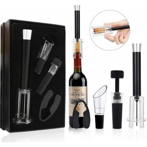 4pcs Wine Opener Set Air Pressure Pump Bottle Opener Cork Remover Home Bars Accessories Wine Needle Kit Kitchen Tools