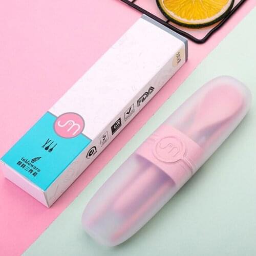 Wheat Straw Cutlery Set Outdoor Student Fork Spoon Chopsticks Three-Piece Set Travel Picnic Reusable Cutlery Set