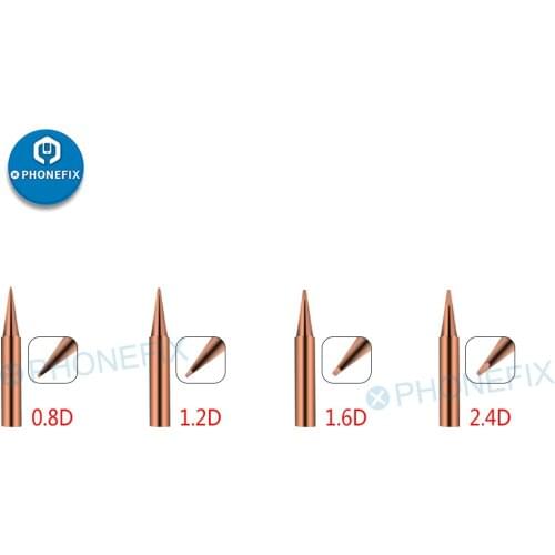 900M Soldering Iron Tip Diamagnetic Solder Iron Lead-free Copper Welding Tips for Hakko 936 Saike 909D 852D+ Soldering Station