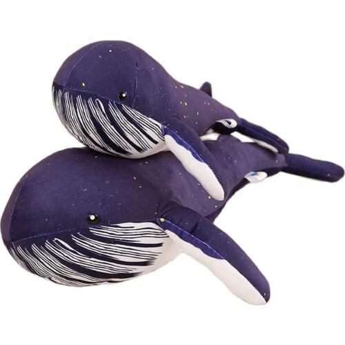 New simulation blue whale plush toy big blue whale doll doll shark doll boy doll ocean pillow sofa cushion child pillow doll