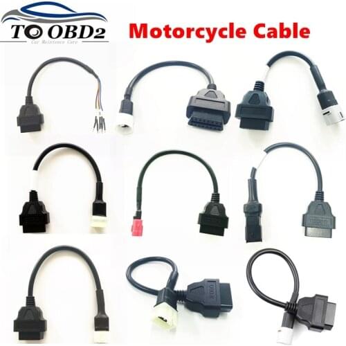 For Motorcycle Motobike OBD2 Connector For YAMAHA 3 4 pin For HONDA/SUZUKI/DUCADI/KAWASAKI/Delphi 6pin Moto OBD Extension cable