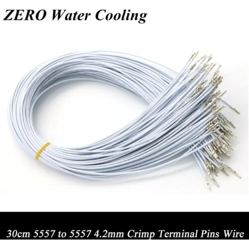 50pcs/Lot 30cm White Color UL1007 18AWG ATX / PCI-E / EPS Female to Female Crimp Terminal Pins Wire Free Shipping