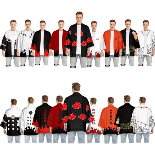 Cloak Akatsuki Cosplay Costumes Anime 3D Printing Fashion Adult Kids Summer Cartoon Streetwear Harajuku Tops Halloween