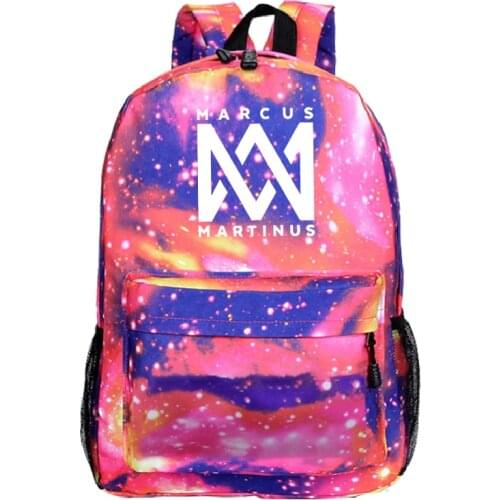 Marcus & Martinus Backpack Fashion School Bags Back to School Students Mochila Men Women Travel Knapsack Laptop Backpack