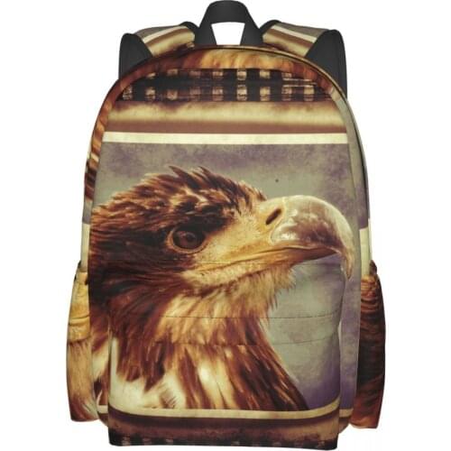White Tailed Eagle Backpacks for School Travelling Camping Hiking Children College Backpacks Casual Daypacks for Women Men
