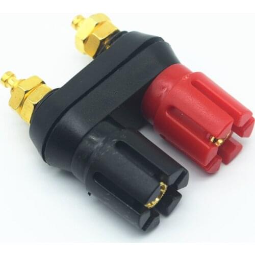1pc Banana plugs Couple Terminals Red Black Connector Amplifier Terminal Binding Post Banana Speaker Plug Jack