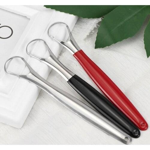 Stainless Steel Tongue Scraper Cleaner Metal Srapes Reusable & Ecofriendly Tongue Brush Fresh Breath Scraper