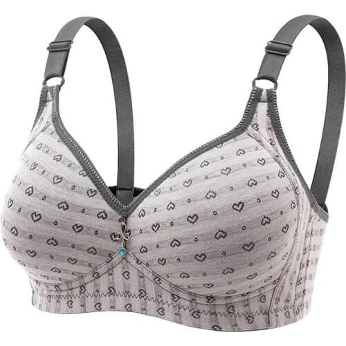 Large-size thin underwear, anti-sagging, anti-sag bra, no steel ring, gather comfortable, breathable mother underwear
