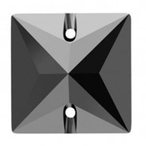 YANRUO 3240 All Sizes Jet Hematite Flatback Square Strass Loose Diamond Sew On Rhinestone Crystal Glass Stones Crafts