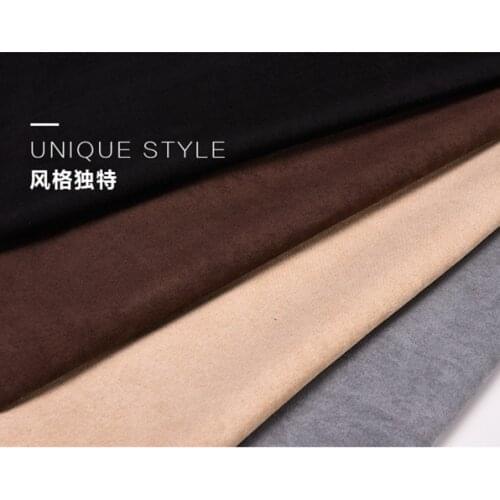 150CM*50CM Fake Suede Fabric Soft Polyester Faux Suede Cloth Black White coffee gray Khaki cheap Fabric Tissus Bazin Material