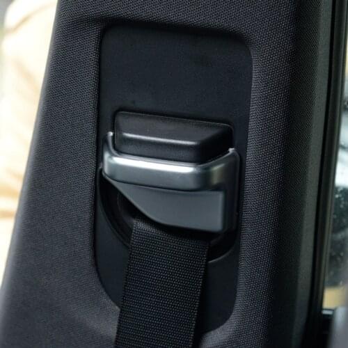 2pcs ABS Chrome Interior Accessories Safety Belt Cover Trim For Mercedes Benz B200 CLA GLA Class W117 200 Car Styling
