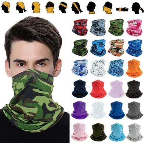 26 Colors Face Sacrf Bandana Multipurpose Neck Gaiter Sunscreen Magic Headscarf Outdoor Fishing Cycling Headdress Balaclava