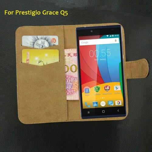 6 Colors Super!! Prestigio Grace Q5 PSP5506 DUO Case Flip Fashion Leather Exclusive Protective 100% Special Phone Cover+Tracking