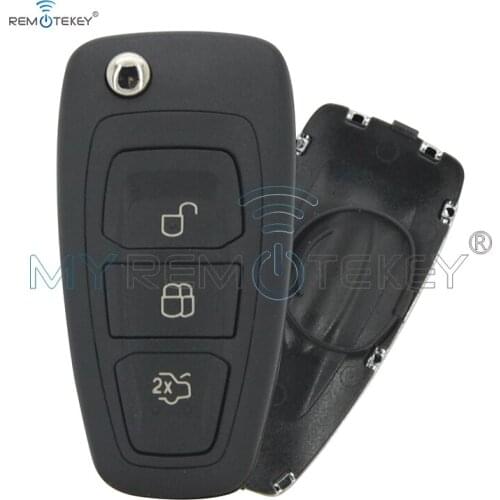 Remtekey Flip remote key case shell 5WK49986 3 button HU101 key blade for Ford C-Max Focus Grand C-Max Mondeo car key 2009-2014