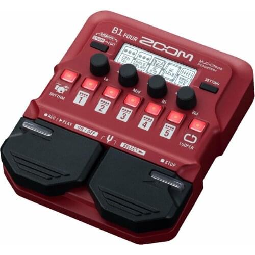 Zoom B1 four bass guitar multi effect processors, guitar single effect device, preamplifier, Guitar Effect Pedal