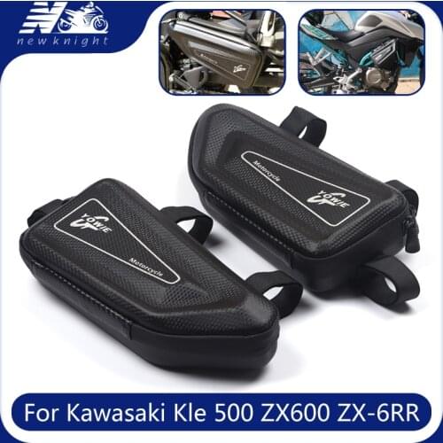 For KAWASAKI Kle 500 ZX600 NINJA ZX-6RR ZX-14R ZZR1400 ZX6R Motorcycle Waterproof Tool Side Package Hard Case Triangle Bag Kit