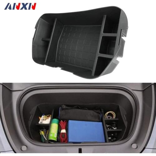 For Tesla Model 3 Model Y 2021 Front Trunk Organizer Tray Mat ABS Storage Box Portable Trunk Organizer Case Accessories