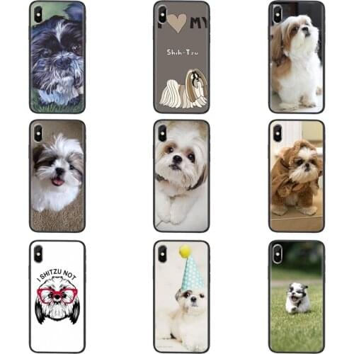 For Juniors For Samsung Galaxy A72 A725F A71 A70 4G 5G A50 A40 A30 A20 A10S A02 Dog Puppies Shih Tzu Coolest Black Shell Trend