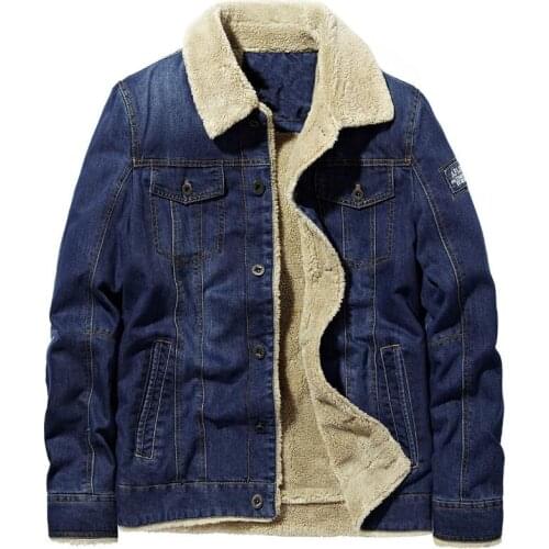 Denim Jacket Men Winter Casual Plus Velvet Jeans Coats jaqueta masculino Man Thicken Fleece Warm Fur Denim Jackets Size 5XL 6XL