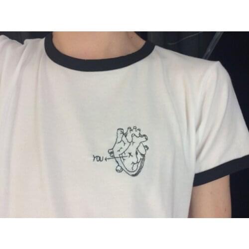 You x Heart You Are In My Heart t-shirt funny women graphic 100% Cotton tumblr Fashion aesthetic grunge unisex tee top tshirts