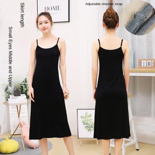 Summer New Modal Super Long Nightdress Wear Sexy Womens Fashion A-line Loose Long Suspender Vest Skirt Home Clothes Sleepwear