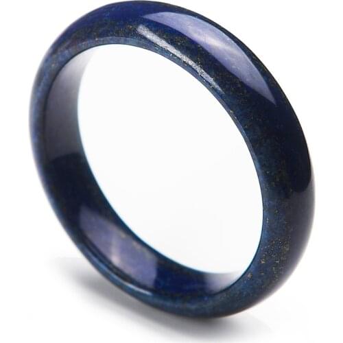 2017 Fashion Natural Stone Bangles For Women Mothers Gift Genuine Blue Gold Lapis Lazuli Bangle Inner Diameter 56mm