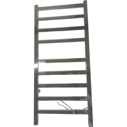 ARE Bathroom Electric Heated Towel Rack Wall Mounted Square Tube Heated Towel Warmer Rails 304 Stainless Steel Towel Dryer Shelf