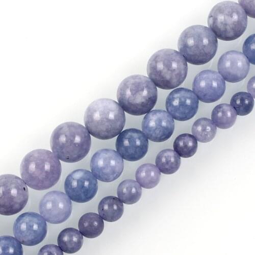 Natural Stone Beads Aquamarin Angelite Round Beaded Beads Loose Beads For Jewelry Making Bracelet Neck Material 6/8/10mm