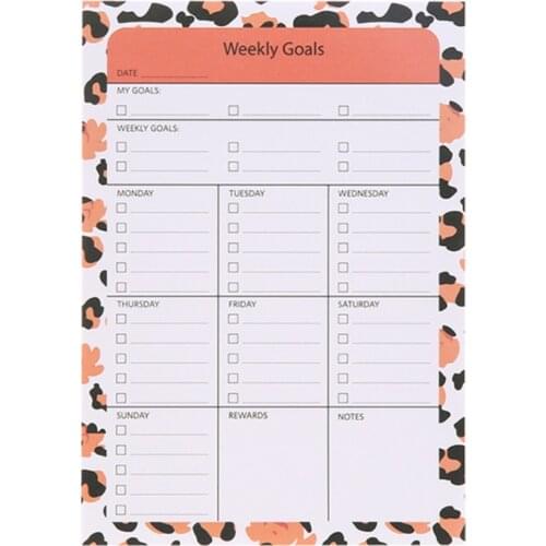 Week Planner Pad 80 Sheet Weekly Checklist Planning Pads Tear-Off Daily To Do List Weekly Goals Notepad for Office Home School