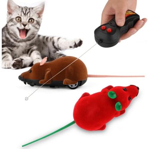 Novelty False Mouse Simulated Electric Mouse Wireless RC Mice Cat Toys Pet Supply Cat Funny Playing Toys Remote Control
