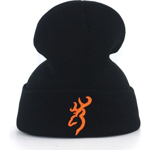 New BROWNING beanie hat for autumn winter 3D embroidery bone beanies hip hop knitted hats men women warm ski cap