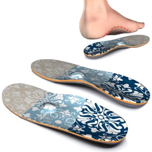 Printing High Arch Support Insoles for Men Women flat feet Orthotic Inserts Memory Foam Original length iFitna