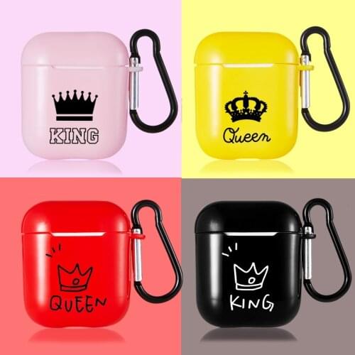 Couple Crown Solf Silicone Case for Airpods 1 2 Pro Shockproof Bluetooth Wireless Headphone Earphone Protective Cover Accessorie