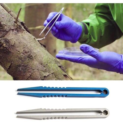 Titanium alloy tweezers, fishing gear, mini tools, outdoor tweezers, anti-scald clips, camping supplies, fishing, outdoor