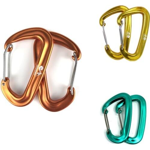 New Professional Climbing Carabiner D Shape Mountaineering Buckle Hook 12KN Safety Lock Outdoor Climbing Equipment Accessory