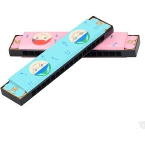 Factory direct sales of 16-hole stainless steel harmonica can play the wind does not leak childrens musical instruments toys