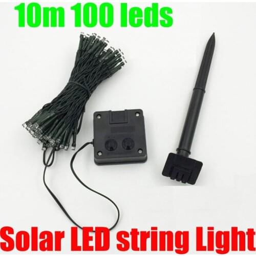 100 LED Outdoor 9 Colors Solar Lamps LED String Lights Fairy Holiday Christmas Party Garlands Solar Garden Waterproof Lights