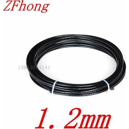 50 meters Diameter 1.2mm Stainless Steel Wire Rope with Black Plastic Coated