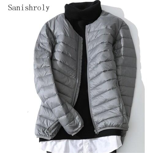 Ultra Light 90% White Duck Down Jacket 2021 Autumn Winter Mens Warm Windproof Coat Parka Male Lightweight O Neck Short Outwear