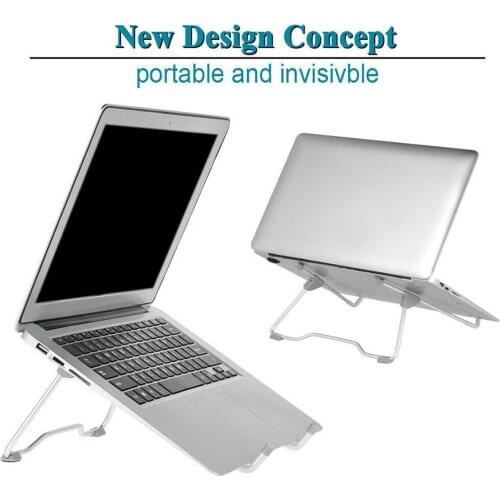 Universal Foldable Aluminum Laptop Stand Folding Adjustable Holder Rack for Notebook Tablet Invisible Cooling bracket
