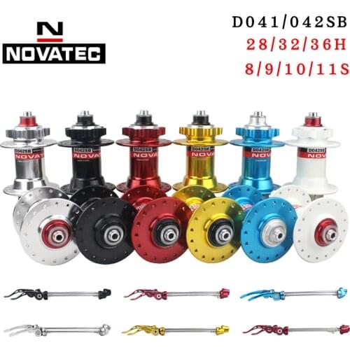 Novatec mountain bike hubs D041 D042SB bicycle bearing flower drum MTB disc card brake 24 28 32 36 Holes Sealed Bearing hub
