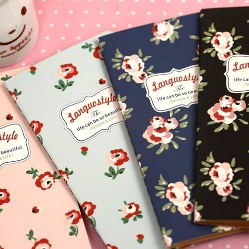 Blue victoria 2 vintage cowhide paper 48k stitch book notepad notebook