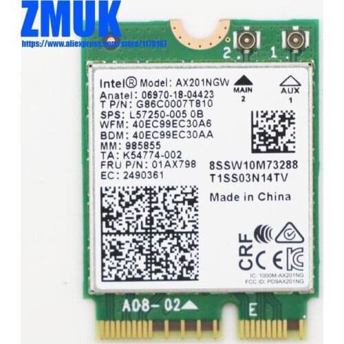 Int AX201NGW WiFi For Lenovo V14 V15 E14 E15 Yoga S740 S340 S540 ideapad 3 Flex 5 Series,P/N 01AX798 SW10M73288