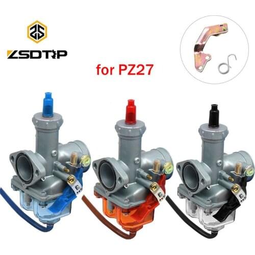 ZSDTRP PZ27 27mm Carburetor with Transparent Float Chamber Manual/Auto Choke