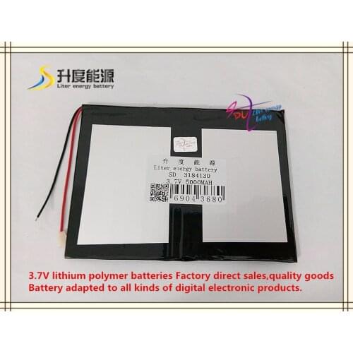 3.7V 5000mAH 3184130 polymer lithium ion / Li-ion battery for tablet pc cell phone