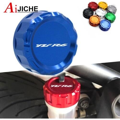 For YAMAHA YZF R6 YZF-R6 YZFR6 2006-2017 2007 2008 2009 Motorcycle Accessories CNC Aluminum Rear Brake Reservoir Cover Caps