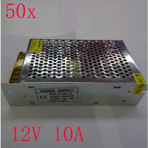 FREE DHL/CDEK,50pcs/lot 120W 12V 10A Switching Power Supply transformer,for LED light, Input AC110~240V ,2 years warranty