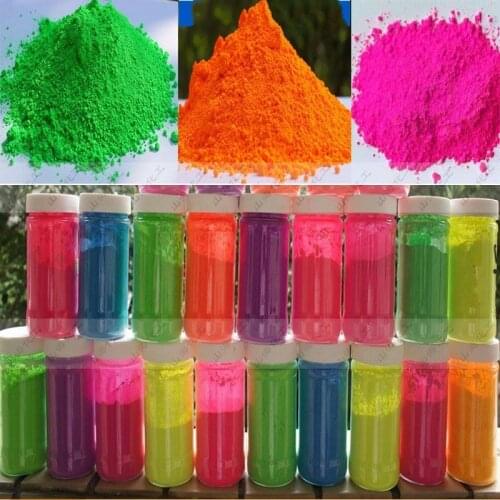 20g Fluorescent Nail Powder Neon Phosphor Colorful Nail Art Glitter Pigment Longest Lasting 3D Glow Luminous Dust Decorations